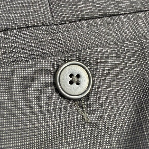 Ermenegildo Zegna Dress Pants Micro-Check Wool Trousers Grey 40x33 - Picture 10 of 10